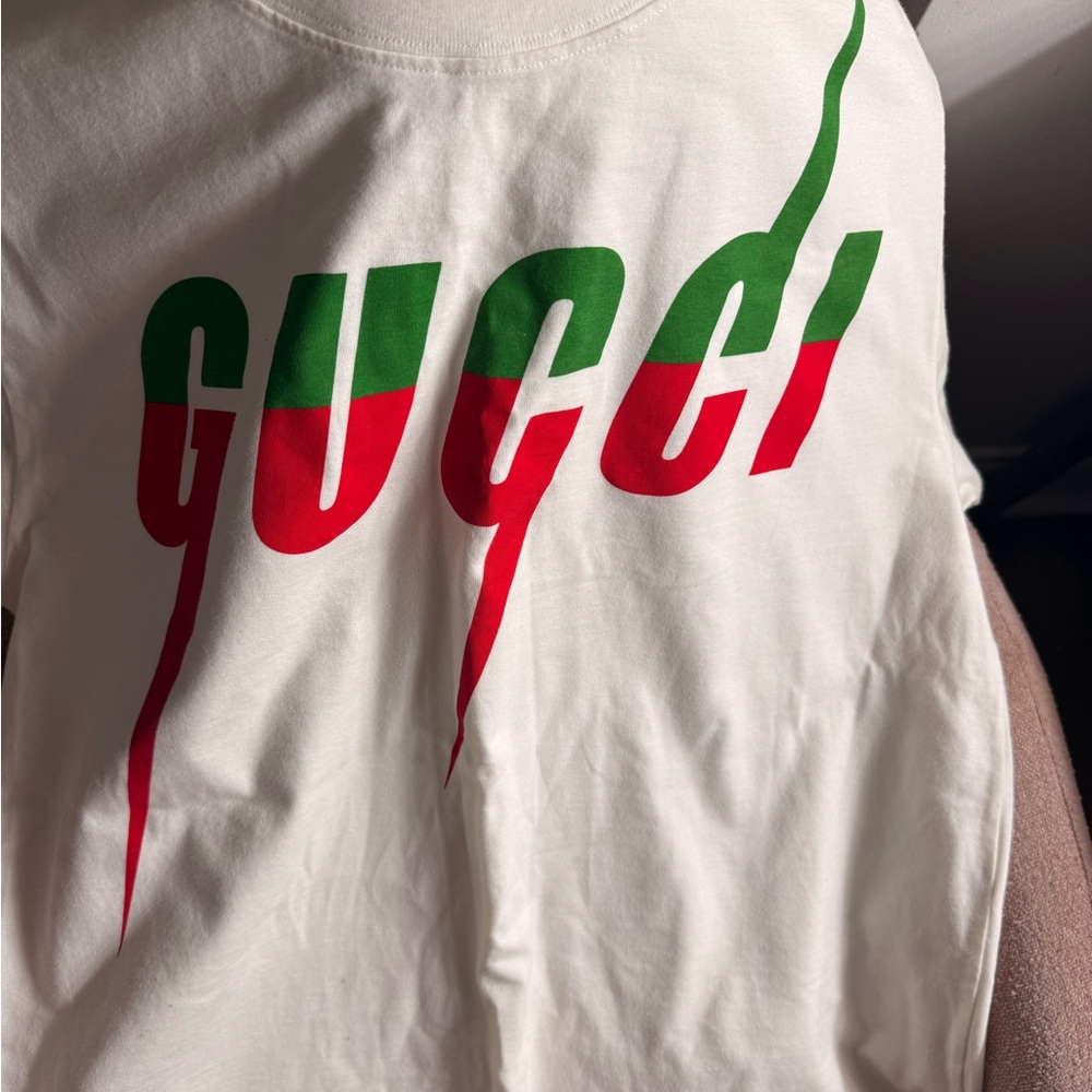 Gucci Cream Tee with Subtle Texture